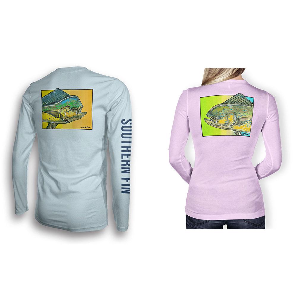 His and Her's Couples Fishing Shirts (Mahi), XL / XS