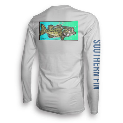 Performance Fishing Shirt Long Sleeve UPF 50+ (Largemouth Bass)