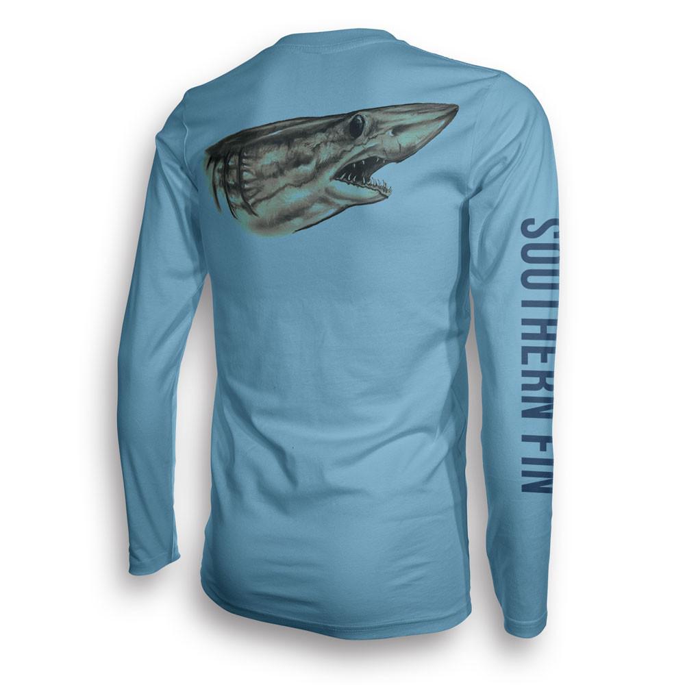Performance Fishing Shirt Long Sleeve UPF 50+ (Mako Shark), L