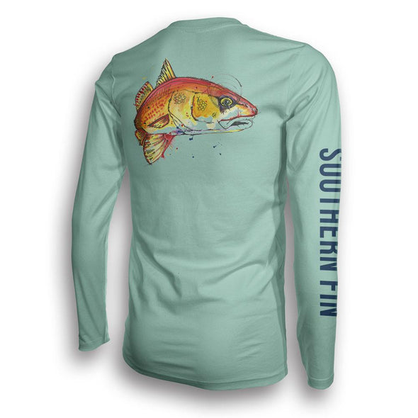 Performance Fishing Shirt Long Sleeve UPF 50+ (Redfish)